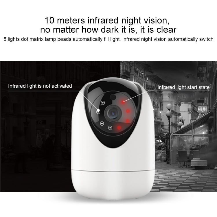 YT47 HD Wireless Indoor Network Shaking Head Camera, Support Motion Detection & Infrared Night Vision & Micro SD Card, AU Plug by bashfashion