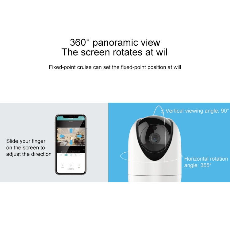 YT47 HD Wireless Indoor Network Shaking Head Camera, Support Motion Detection & Infrared Night Vision & Micro SD Card, US Plug by bashfashion