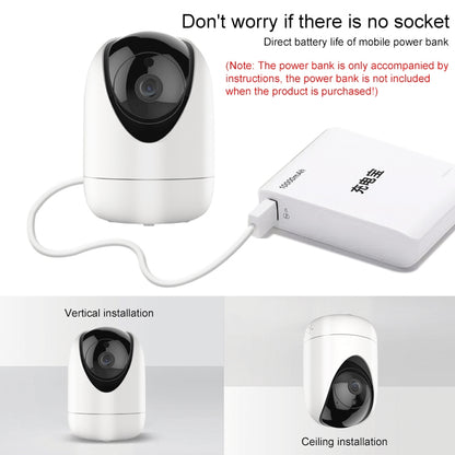 YT47 HD Wireless Indoor Network Shaking Head Camera, Support Motion Detection & Infrared Night Vision & Micro SD Card, UK Plug by bashfashion