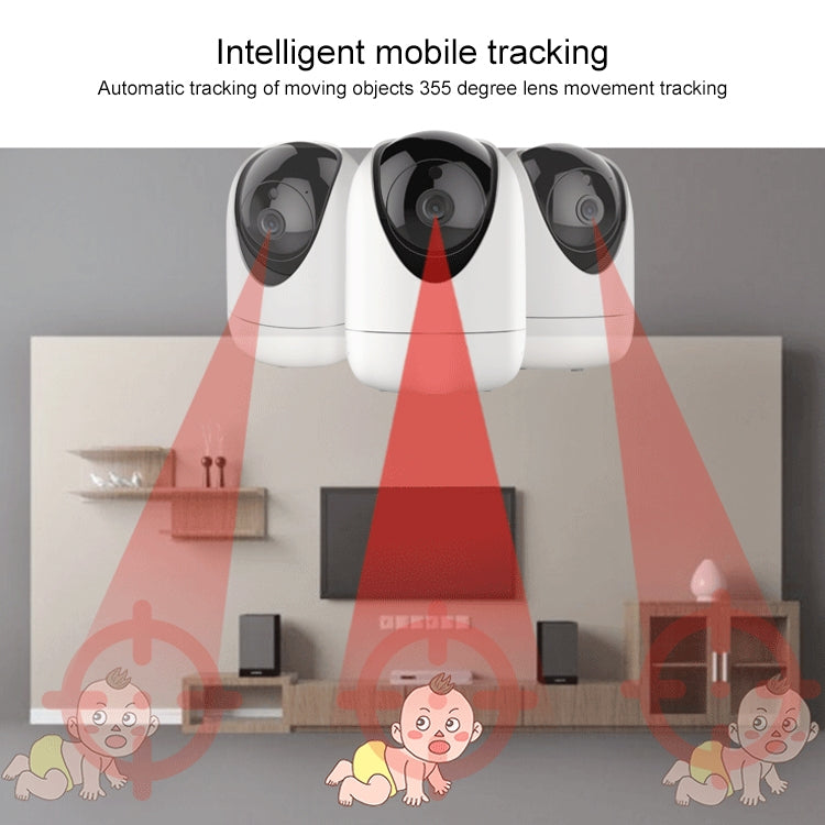 YT47 HD Wireless Indoor Network Shaking Head Camera, Support Motion Detection & Infrared Night Vision & Micro SD Card, UK Plug by bashfashion