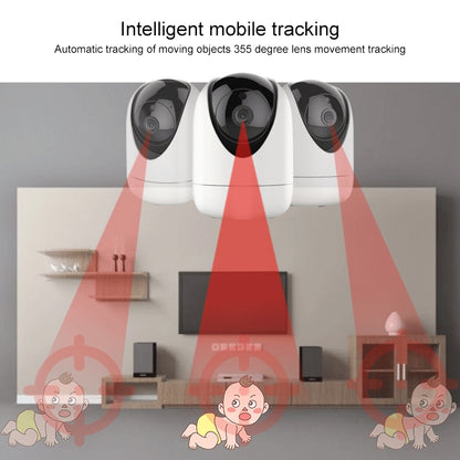 YT47 HD Wireless Indoor Network Shaking Head Camera, Support Motion Detection & Infrared Night Vision & Micro SD Card, UK Plug by bashfashion