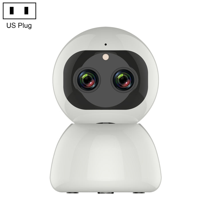 YT48 HD Wireless Indoor Network Shaking Head Binocular Camera, Support Motion Detection & Infrared Night Vision & Micro SD Card, US Plug by bashfashion