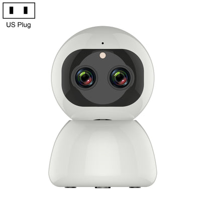 YT48 HD Wireless Indoor Network Shaking Head Binocular Camera, Support Motion Detection & Infrared Night Vision & Micro SD Card, US Plug by bashfashion