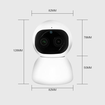 YT48 HD Wireless Indoor Network Shaking Head Binocular Camera, Support Motion Detection & Infrared Night Vision & Micro SD Card, US Plug by bashfashion
