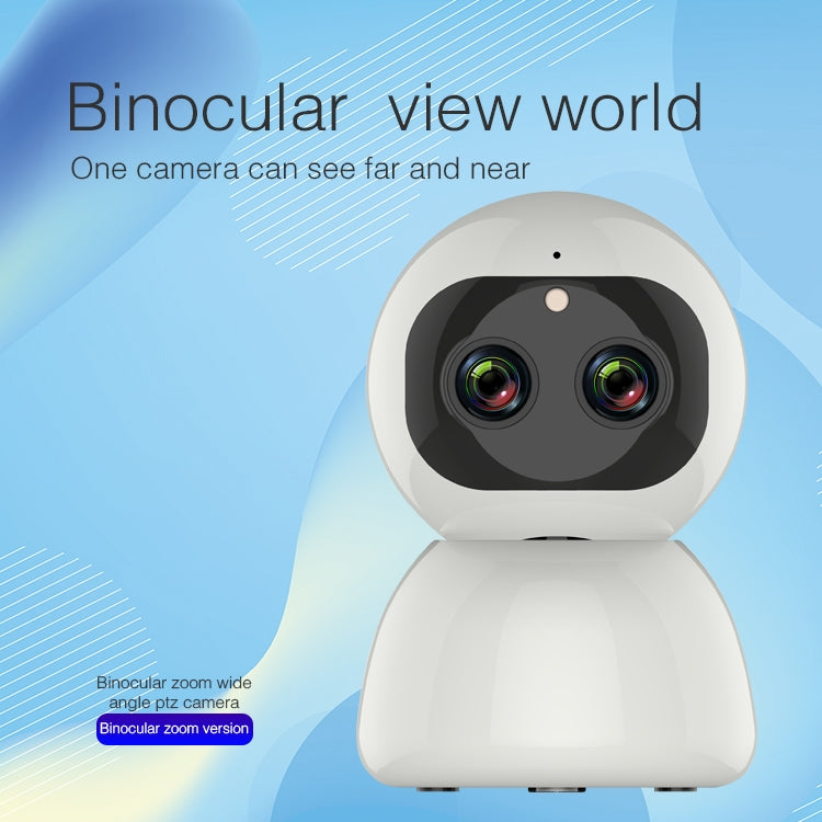 YT48 HD Wireless Indoor Network Shaking Head Binocular Camera, Support Motion Detection & Infrared Night Vision & Micro SD Card, EU Plug by bashfashion