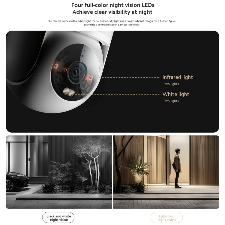Original Xiaomi CW300 4MP Outdoor Camera IP66 Waterproof Full Color Night Vision WiFi Camera, US Plug by Xiaomi