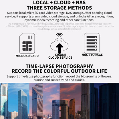 Original Xiaomi CW700S Outdoor Camera 4MP Full Color Night Vision WiFi Camera, US Plug by Xiaomi