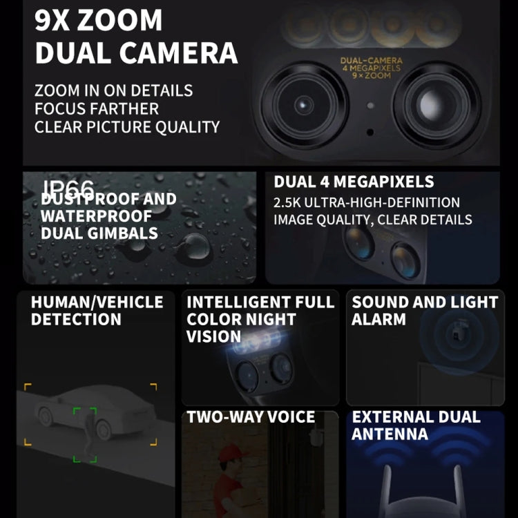 Original Xiaomi CW700S Outdoor Camera 4MP Full Color Night Vision WiFi Camera, US Plug by Xiaomi