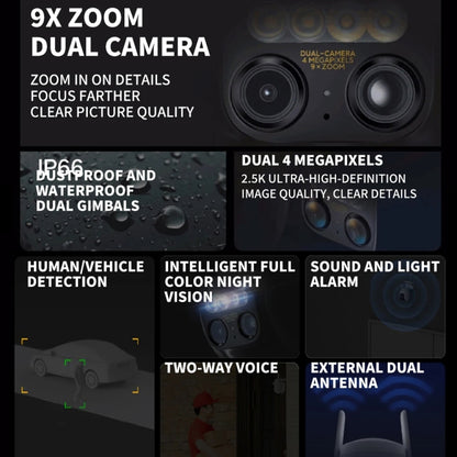 Original Xiaomi CW700S Outdoor Camera 4MP Full Color Night Vision WiFi Camera, US Plug by Xiaomi