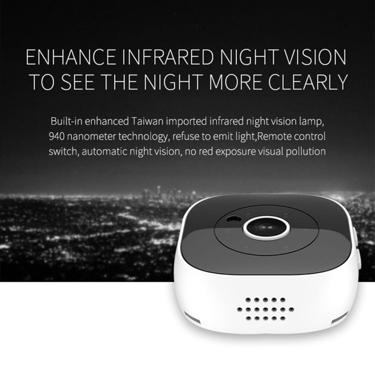 H9 Mini HD 1280 x 720P 120 Degree Wide Angle Wearable Smart Wireless WiFi Surveillance Camera(Black) by bashfashion