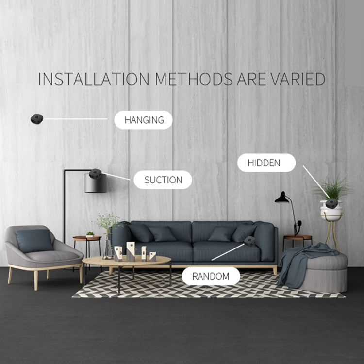 H9 Mini HD 1280 x 720P 120 Degree Wide Angle Wearable Smart Wireless WiFi Surveillance Camera(Black) by bashfashion