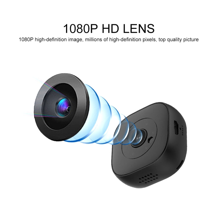 H9 Mini HD 1280 x 720P 120 Degree Wide Angle Wearable Smart Wireless WiFi Surveillance Camera(Black) by bashfashion