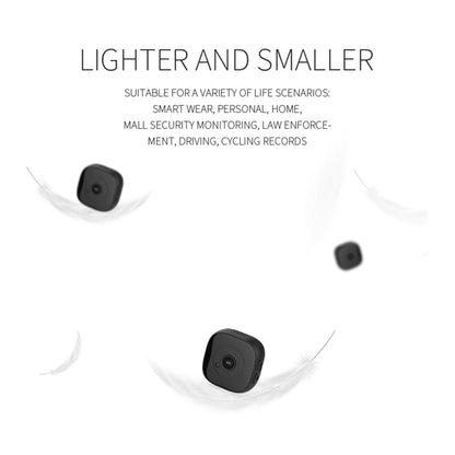 H9 Mini HD 1280 x 720P 120 Degree Wide Angle Wearable Smart Wireless WiFi Surveillance Camera(Black) by bashfashion