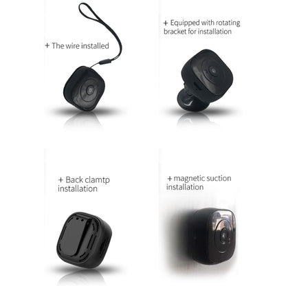 H9 Mini HD 1280 x 720P 120 Degree Wide Angle Wearable Smart Wireless WiFi Surveillance Camera(Black) by bashfashion