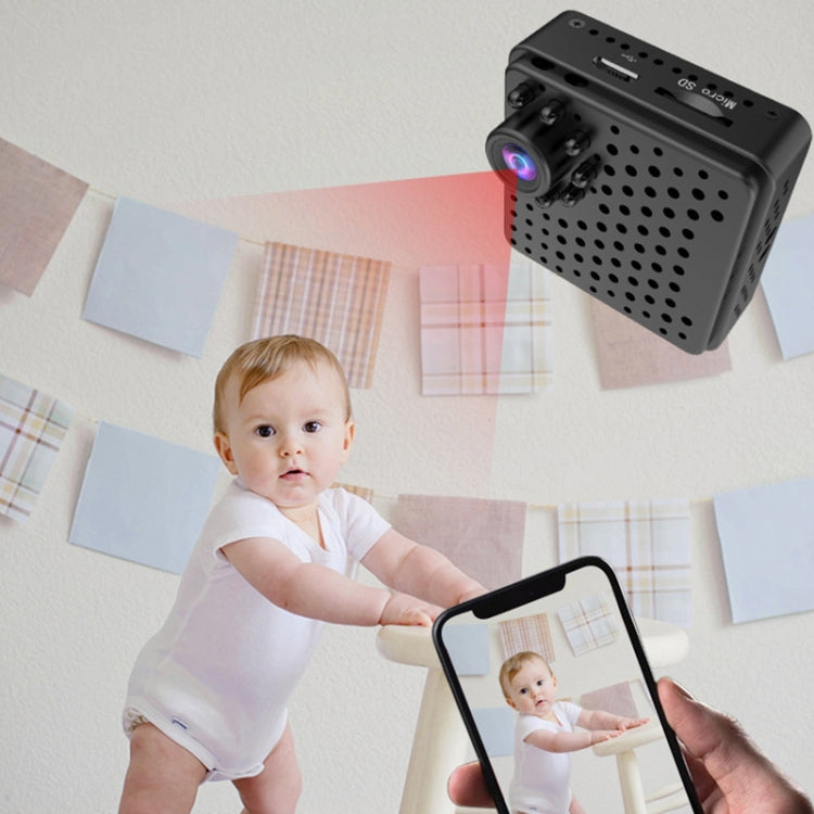 W18 1080P HD WiFi Smart Mini Security Camera, Support 155 Degrees Wide Angle & Motion Detection & Infrared Night Vision & TF Card by bashfashion