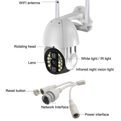 Q20 Outdoor Mobile Phone Remotely Rotate Wireless WiFi HD Camera, Support Three Modes of Night Vision & Motion Detection Video / Alarm & Recording, US Plug by bashfashion