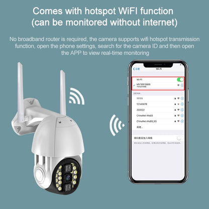 Q20 Outdoor Mobile Phone Remotely Rotate Wireless WiFi HD Camera, Support Three Modes of Night Vision & Motion Detection Video / Alarm & Recording, US Plug by bashfashion