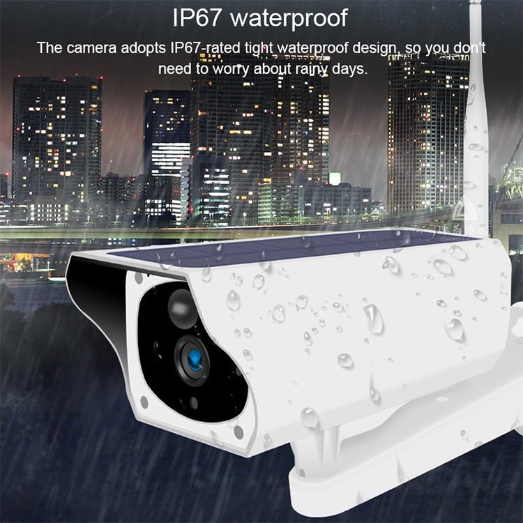 T1-2 2 Megapixel WiFi Version IP67 Waterproof Solar HD Monitor Camera without Battery & Memory, Support Infrared Night Vision & Motion Detection / Alarm & Voice Intercom & Mobile Surveillance by bashfashion