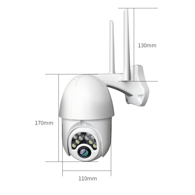 Q10 Outdoor Mobile Phone Remotely Rotate Wireless WiFi 10 Lights IR Night Vision HD Camera, Support Motion Detection Video / Alarm & Recording, EU Plug by bashfashion