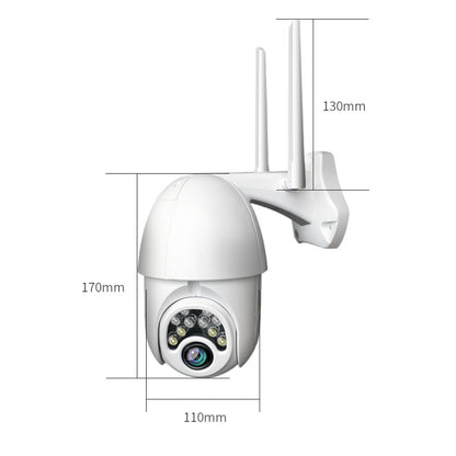 Q10 Outdoor Mobile Phone Remotely Rotate Wireless WiFi 10 Lights IR Night Vision HD Camera, Support Motion Detection Video / Alarm & Recording, EU Plug by bashfashion