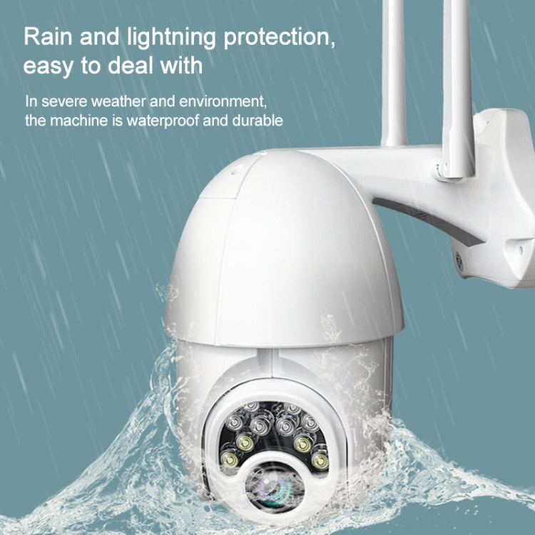 Q10 Outdoor Mobile Phone Remotely Rotate Wireless WiFi 10 Lights IR Night Vision HD Camera, Support Motion Detection Video / Alarm & Recording, EU Plug by bashfashion