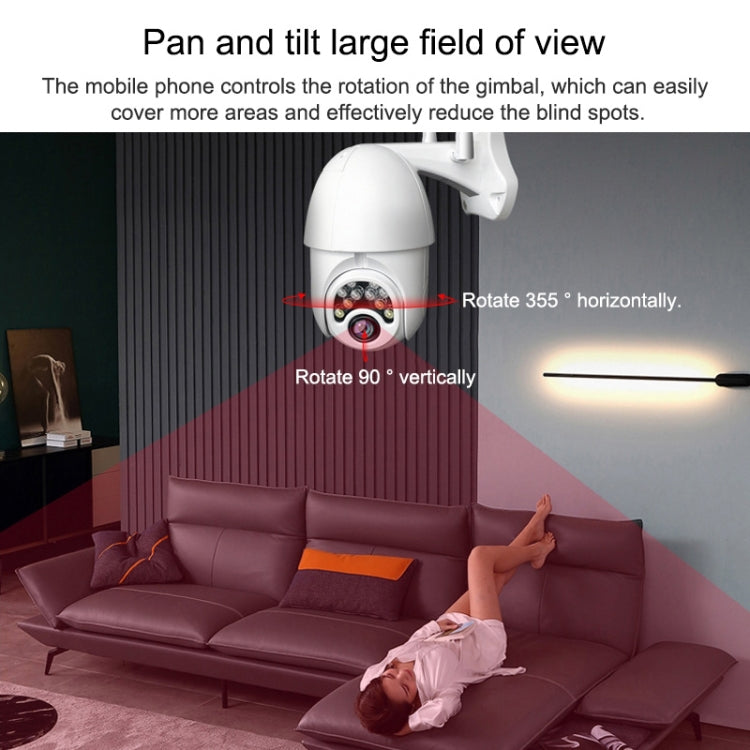 Q10 Outdoor Mobile Phone Remotely Rotate Wireless WiFi 10 Lights IR Night Vision HD Camera, Support Motion Detection Video / Alarm & Recording, EU Plug by bashfashion