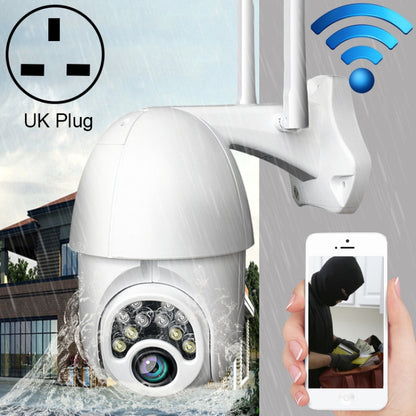 Q10 Outdoor Mobile Phone Remotely Rotate Wireless WiFi 10 Lights IR Night Vision HD Camera, Support Motion Detection Video / Alarm & Recording, UK Plug by bashfashion