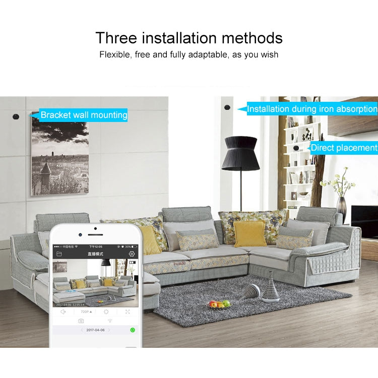 HDQ15 HD 1080P WIFI Mini Camera, with IR Night Vision & Remote Surveillance by bashfashion