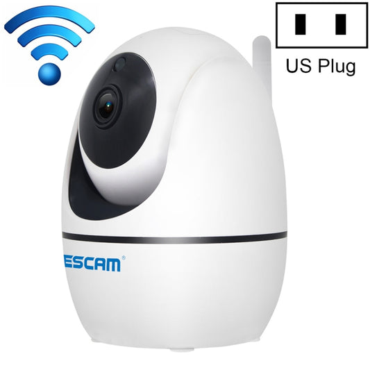 ESCAM PVR008 HD 1080P WiFi IP Camera, Support Motion Detection / Night Vision, IR Distance: 10m, US Plug(White) by ESCAM