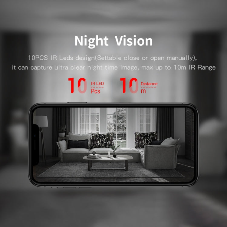 ESCAM PVR008 HD 1080P WiFi IP Camera, Support Motion Detection / Night Vision, IR Distance: 10m, AU Plug by ESCAM