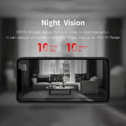 ESCAM PVR008 HD 1080P WiFi IP Camera, Support Motion Detection / Night Vision, IR Distance: 10m, UK Plug by ESCAM