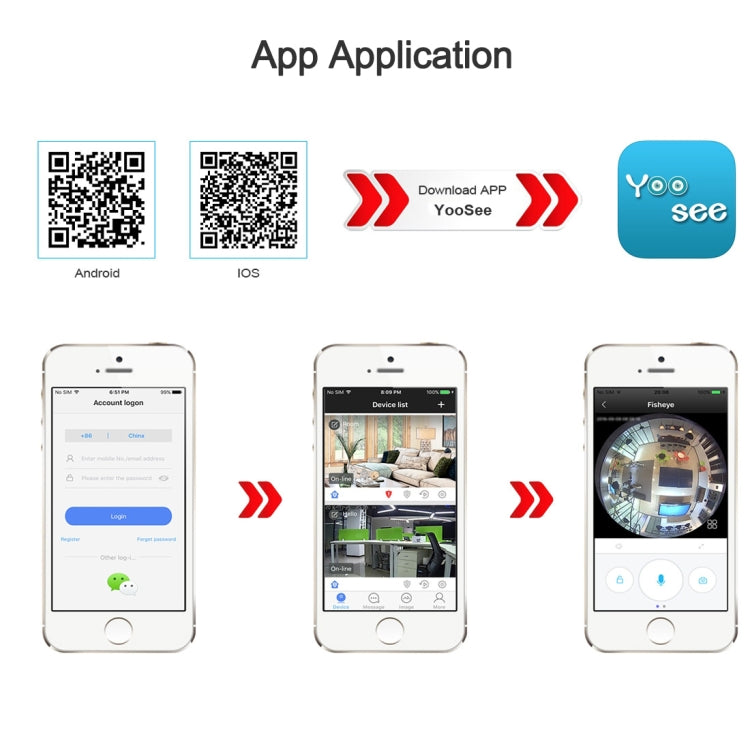 ESCAM Q8 960P 360 Degrees Fisheye Lens 1.3MP WiFi IP Camera, Support Motion Detection / Night Vision, IR Distance: 5-10m, UK Plug(White) by ESCAM