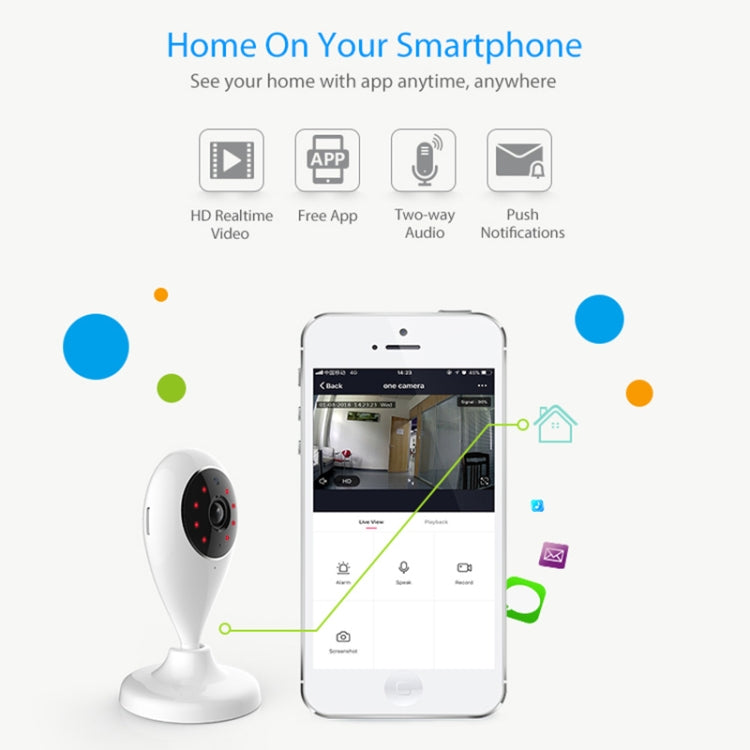 NEO NIP-55AI Indoor WiFi IP Camera, with IR Night Vision & Multi-angle Monitor & Mobile Phone Remote Control by NEO