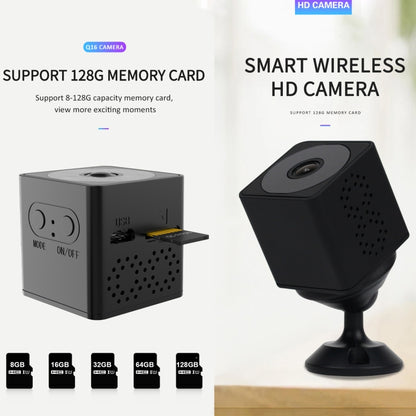 Q16 Mini WiFi Wireless Network Action Camera Wide-angle Recorder with Night Vision and Motion Detection (Black) by bashfashion
