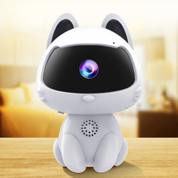 K9 Cute Pets Smart Home Camera, Support Night Vision & Two-way Voice & Motion Detection (White) by bashfashion