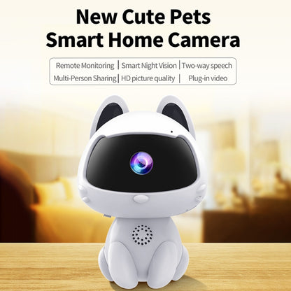 K9 Cute Pets Smart Home Camera, Support Night Vision & Two-way Voice & Motion Detection (White) by bashfashion