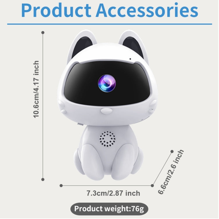 K9 Cute Pets Smart Home Camera, Support Night Vision & Two-way Voice & Motion Detection (White) by bashfashion
