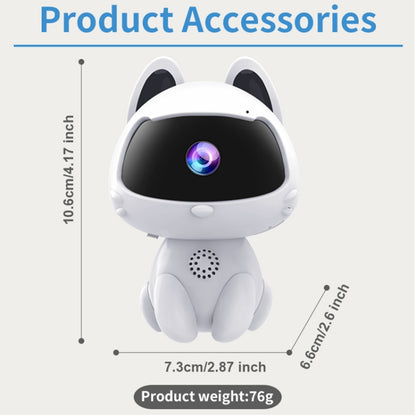 K9 Cute Pets Smart Home Camera, Support Night Vision & Two-way Voice & Motion Detection (White) by bashfashion
