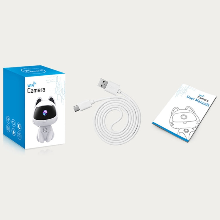 K9 Cute Pets Smart Home Camera, Support Night Vision & Two-way Voice & Motion Detection (White) by bashfashion