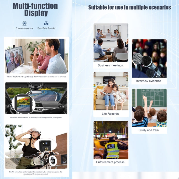 L12 180 Degrees Rotation Conference Video Recording Camera Mini HD 720P WiFi Camera (Black) by bashfashion