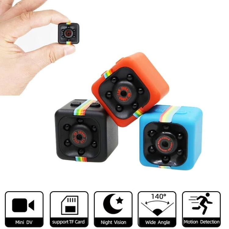 SQ11 Mini DV HD 480P 6 LEDs Sport Recorder Camera with Holder, Support Monitor Detection & IR Night Vision & TF Card (Blue) by bashfashion