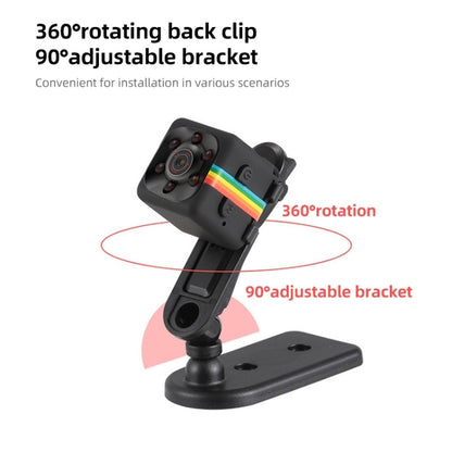 SQ11 Mini DV HD 480P 6 LEDs Sport Recorder Camera with Holder, Support Monitor Detection & IR Night Vision & TF Card (Black) by bashfashion
