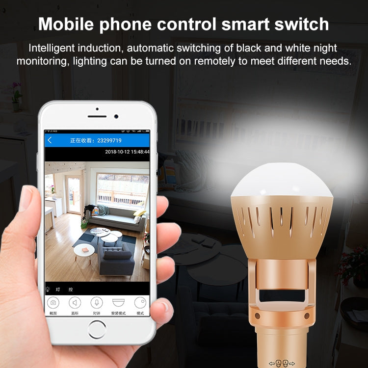 DP3 1.3 Megapixel Panoramic Universal Light Bulb Camera Mobile Phone Remote Installation Home Network HD Monitoring by bashfashion