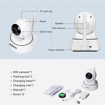 Anpwoo-YT002W 100W 3.6mm Lens Wide Angle 720P Smart WIFI Monitor Camera , Support Night Vision & TF Card Expansion Storage by Anpwoo