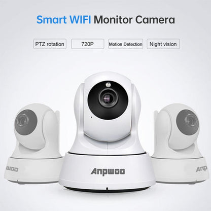 Anpwoo-YT002W 100W 3.6mm Lens Wide Angle 720P Smart WIFI Monitor Camera , Support Night Vision & TF Card Expansion Storage by Anpwoo