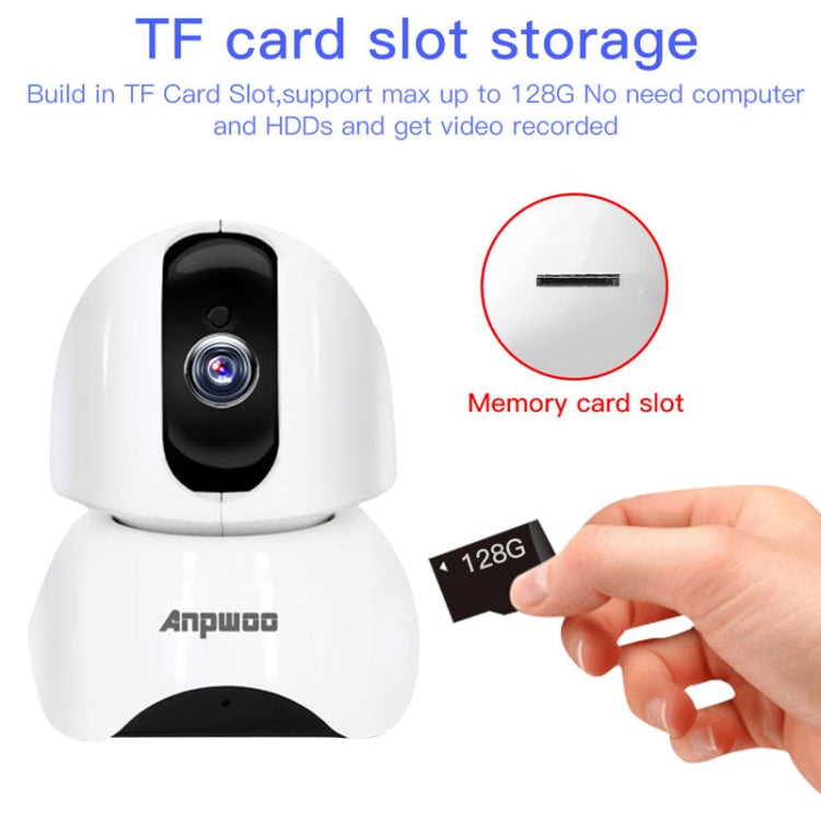 Anpwoo-YT003 2.0 Mega 3.6mm Lens Wide Angle 1080P Smart WIFI Monitor Camera , Support Night Vision & TF Card Expansion Storage, EU Plug by Anpwoo