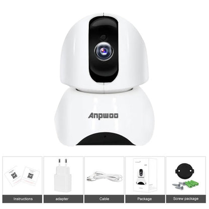 Anpwoo-YT003 2.0 Mega 3.6mm Lens Wide Angle 1080P Smart WIFI Monitor Camera , Support Night Vision & TF Card Expansion Storage, EU Plug by Anpwoo
