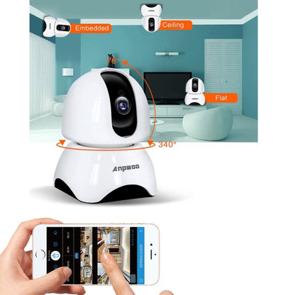 Anpwoo-YT003 2.0 Mega 3.6mm Lens Wide Angle 1080P Smart WIFI Monitor Camera , Support Night Vision & TF Card Expansion Storage, EU Plug by Anpwoo