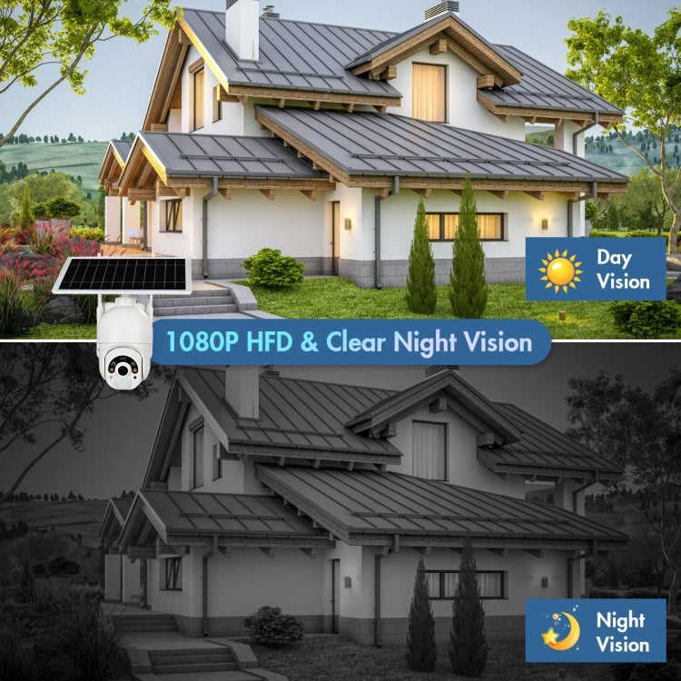 T22 1080P Full HD Solar Powered 4G Network US Version Camera, Support PIR Alarm, Night Vision, Two Way Audio, TF Card by bashfashion