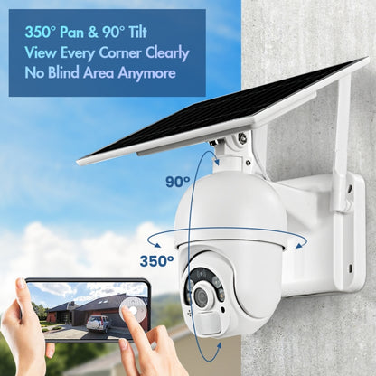 T22 1080P Full HD Solar Powered 4G Network US Version Camera, Support PIR Alarm, Night Vision, Two Way Audio, TF Card by bashfashion